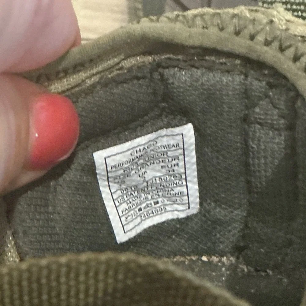 Chaco Unisex Kids Sandals 3 34 Olive Green Odyssey Closed Toe Sport Water Shoes